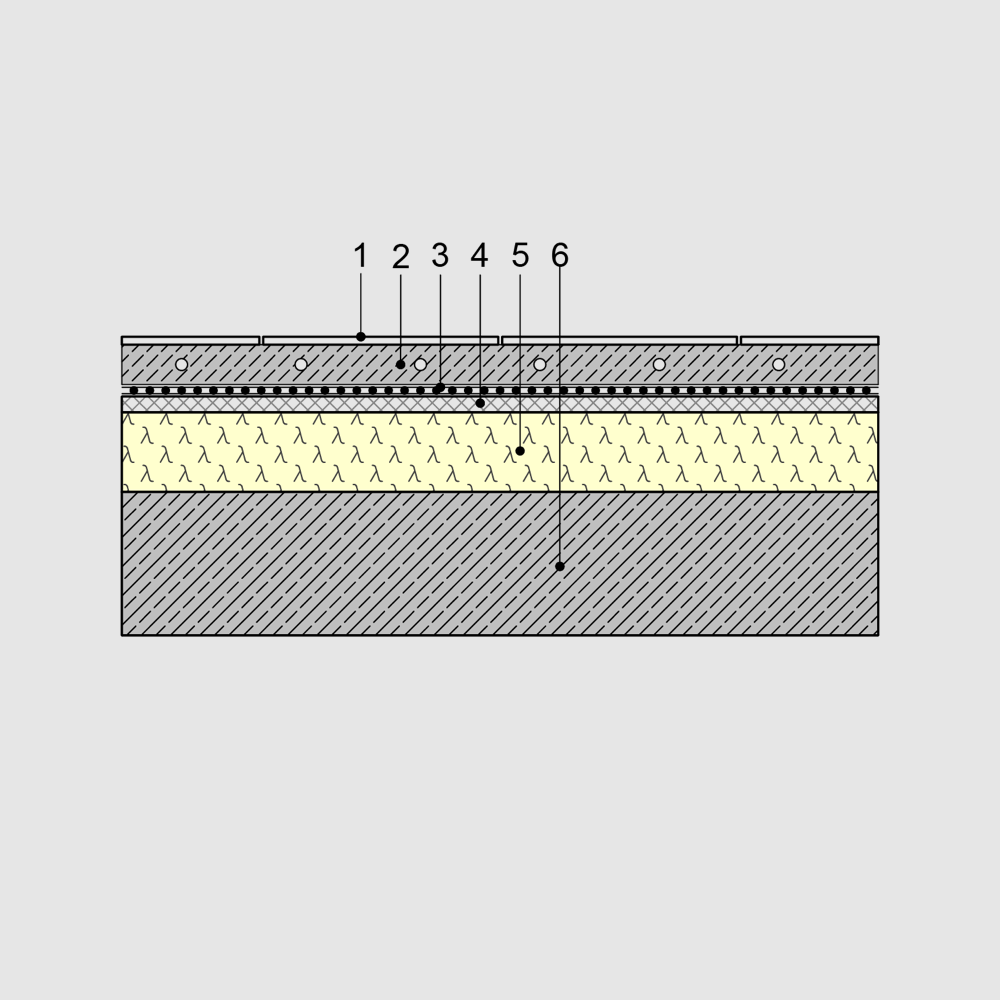 Sanierung mit PU-Fußbodendämmung unter schwimmendem Estrich, ggf. mit Fußbodenheizung